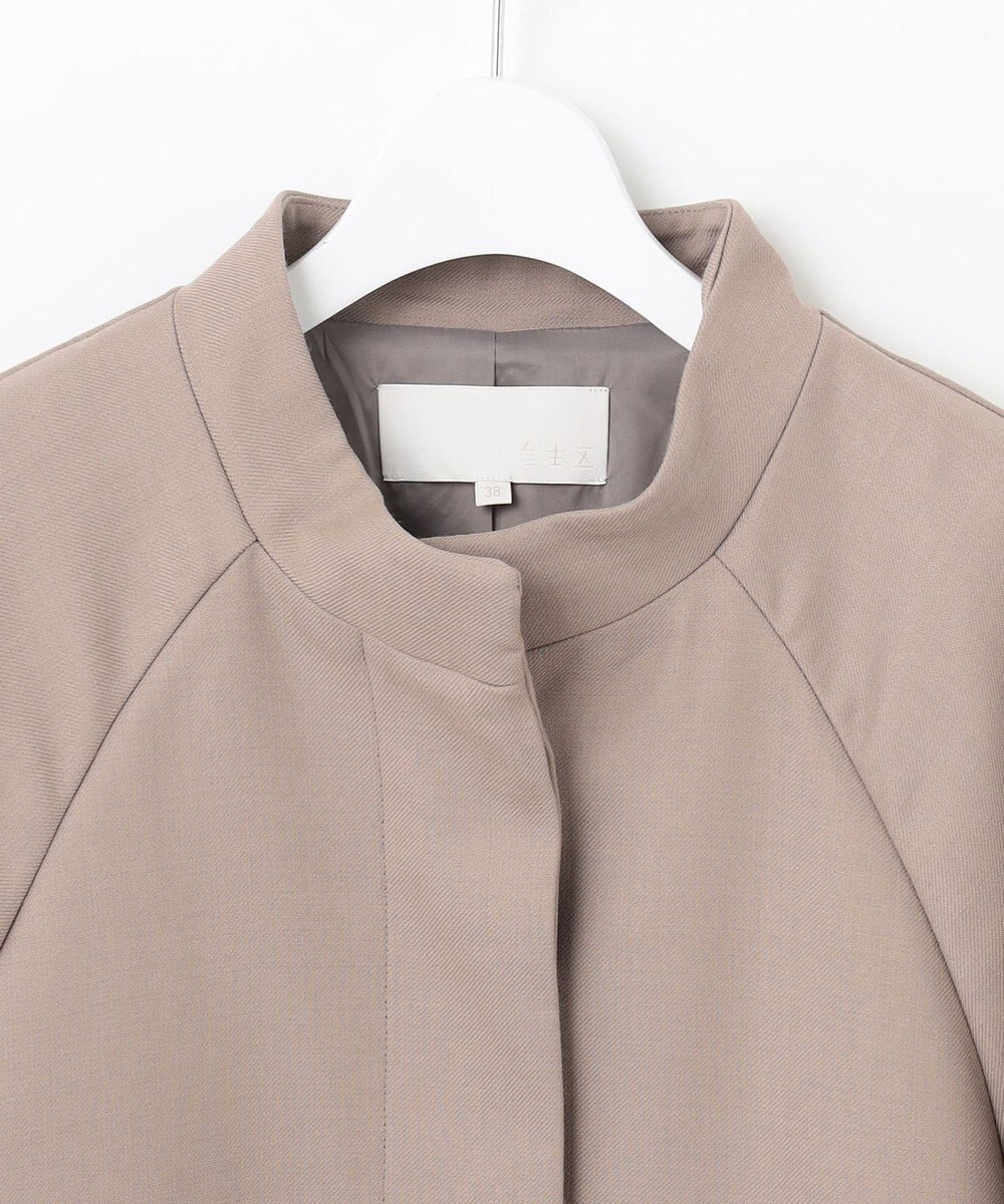 自由区 S ライトウールダブルクロススタンドカラー ジャケット 