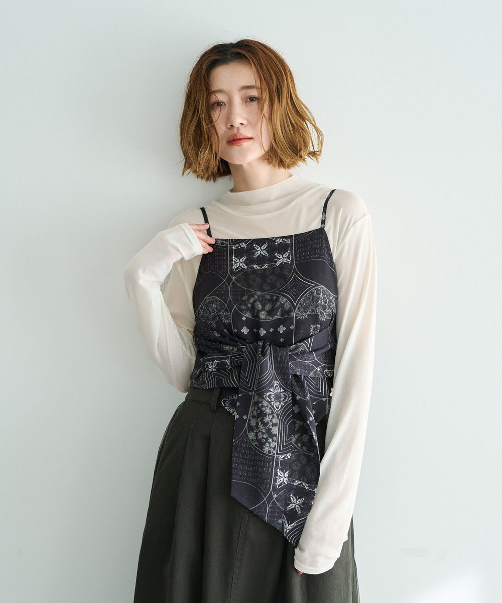 YECCA VECCA ハイネックシアートップス 