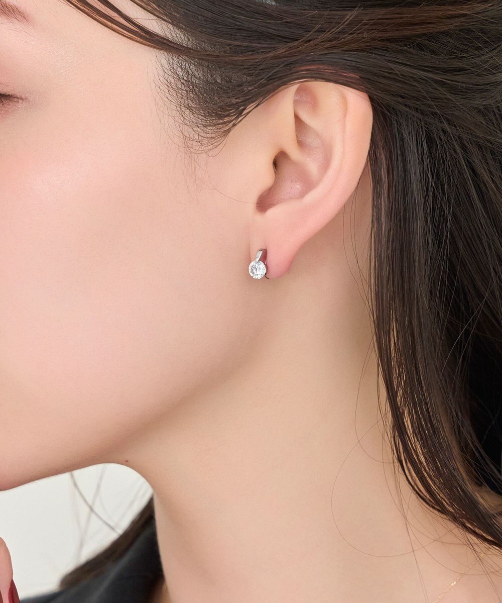 Phoebe 【痛くないシリーズ/金属アレルギー対応】スターリスビジューライトフィットイヤリング　シルバー 