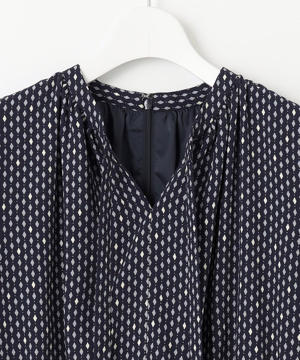 23区 L 【洗える】バックサテンアムンゼンレーユルダイヤプリント ワンピース 