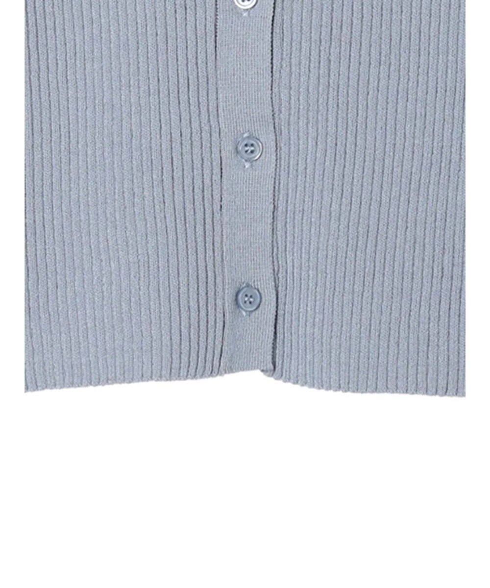 earth music&ecology リブコンパクトカーディガン 