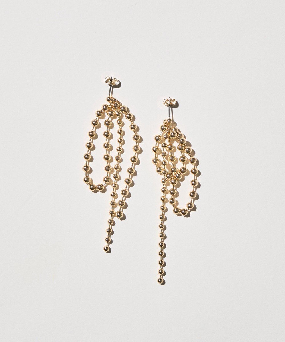 AMERICAN HOLIC ボールチェーンリボンピアス 