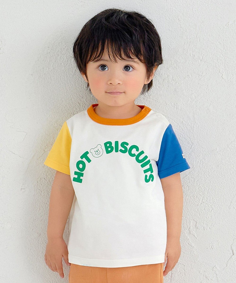MIKI HOUSE HOT BISCUITS 【70-120cm】ロゴシリーズ 半袖Tシャツ 