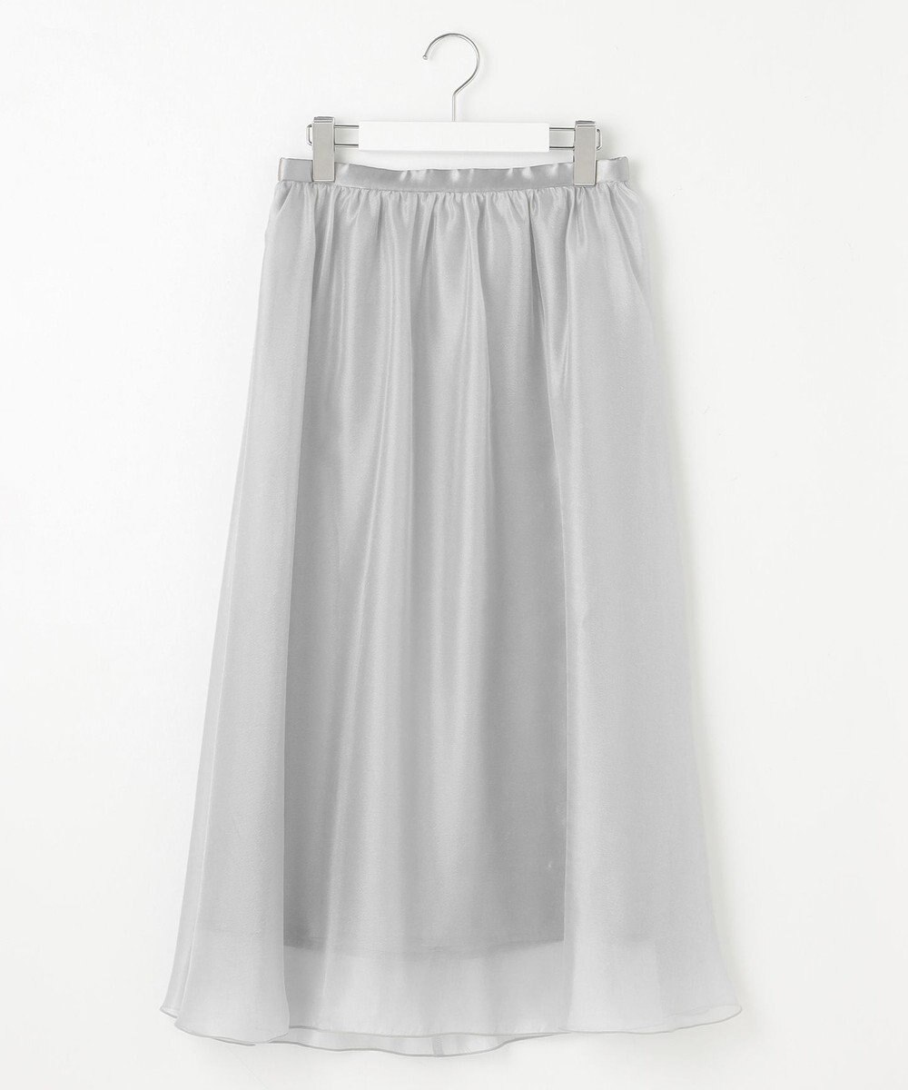 Feroux 【洗える】シアーギャザーフレア スカート 