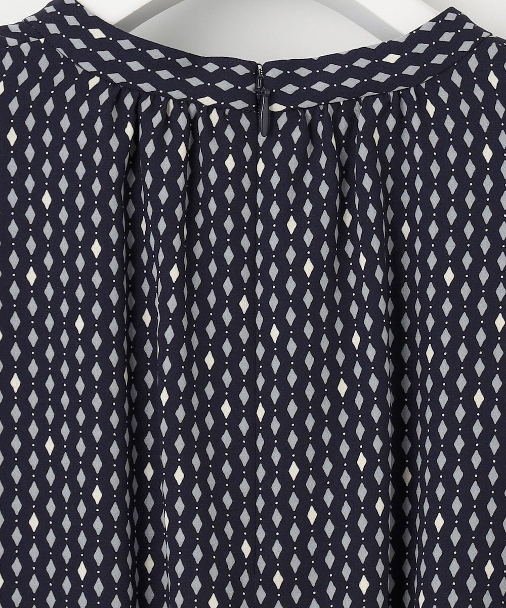 23区 L 【洗える】バックサテンアムンゼンレーユルダイヤプリント ワンピース 