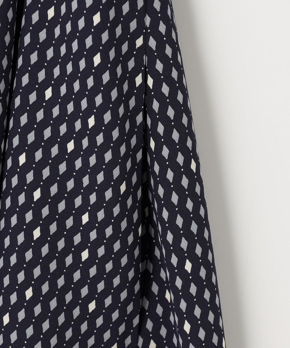 23区 L 【洗える】バックサテンアムンゼンレーユルダイヤプリント ワンピース 