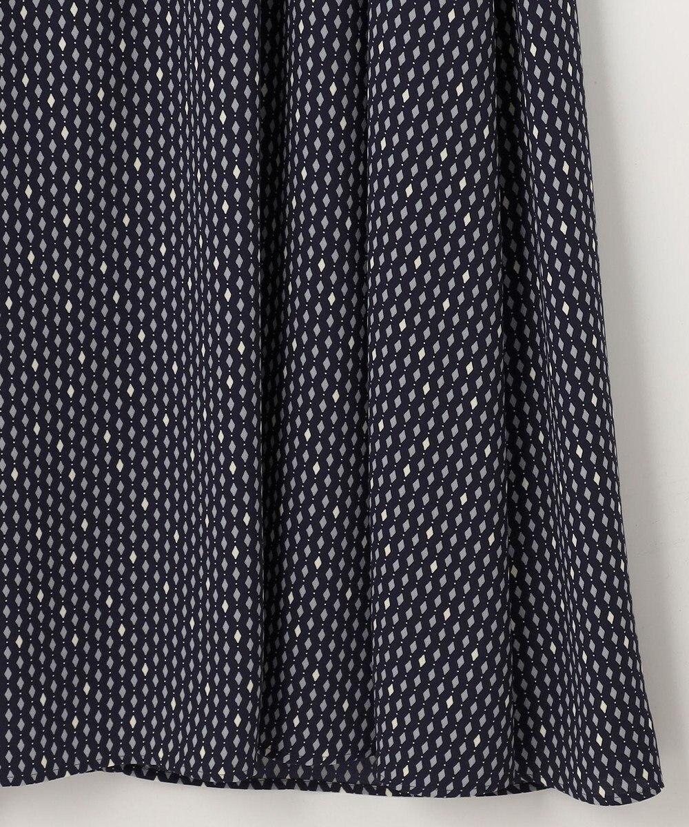 23区 L 【洗える】バックサテンアムンゼンレーユルダイヤプリント ワンピース 