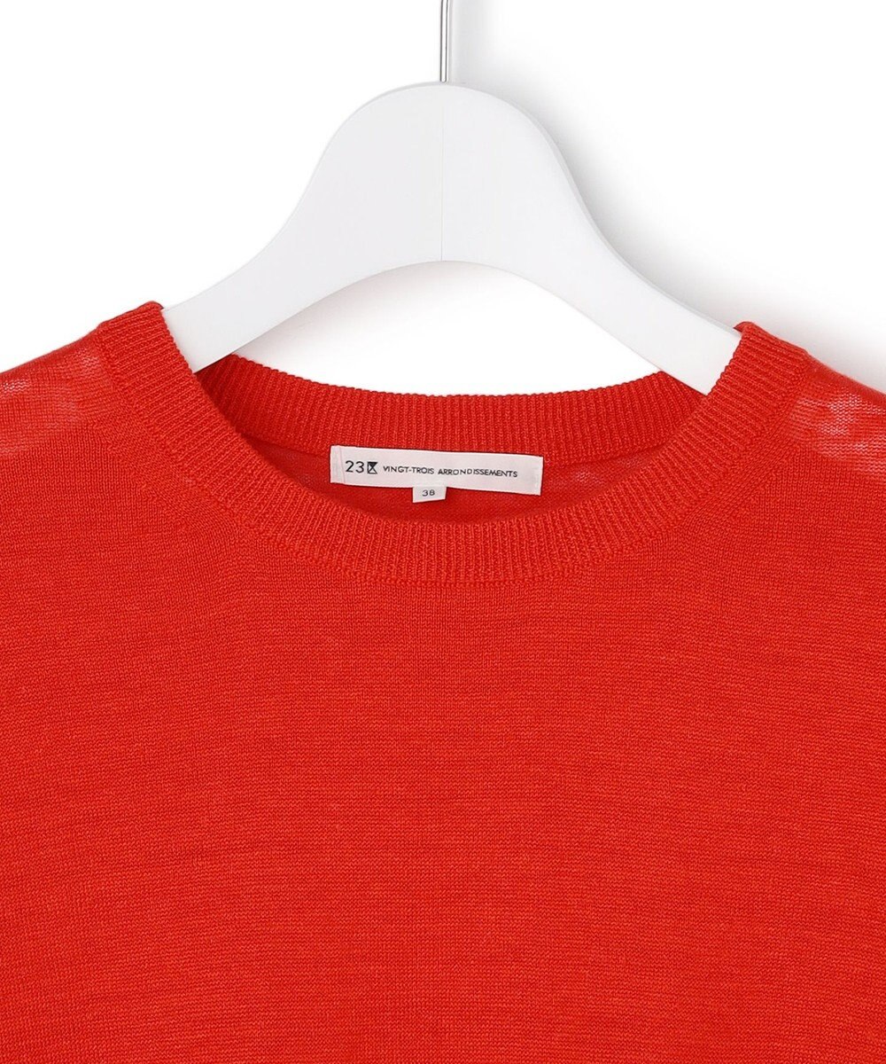 23区 【先行予約】ピュアリネンハイゲージ パフスリーブ ニット 