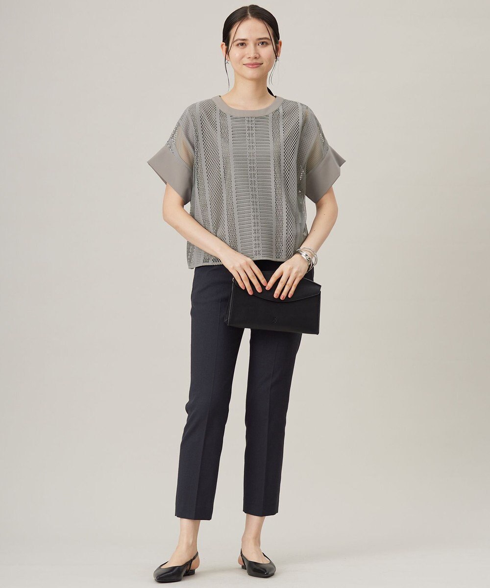 自由区 L 【接触冷感・UVカット・吸水速乾・洗える】シェルタリングテーパード パンツ 