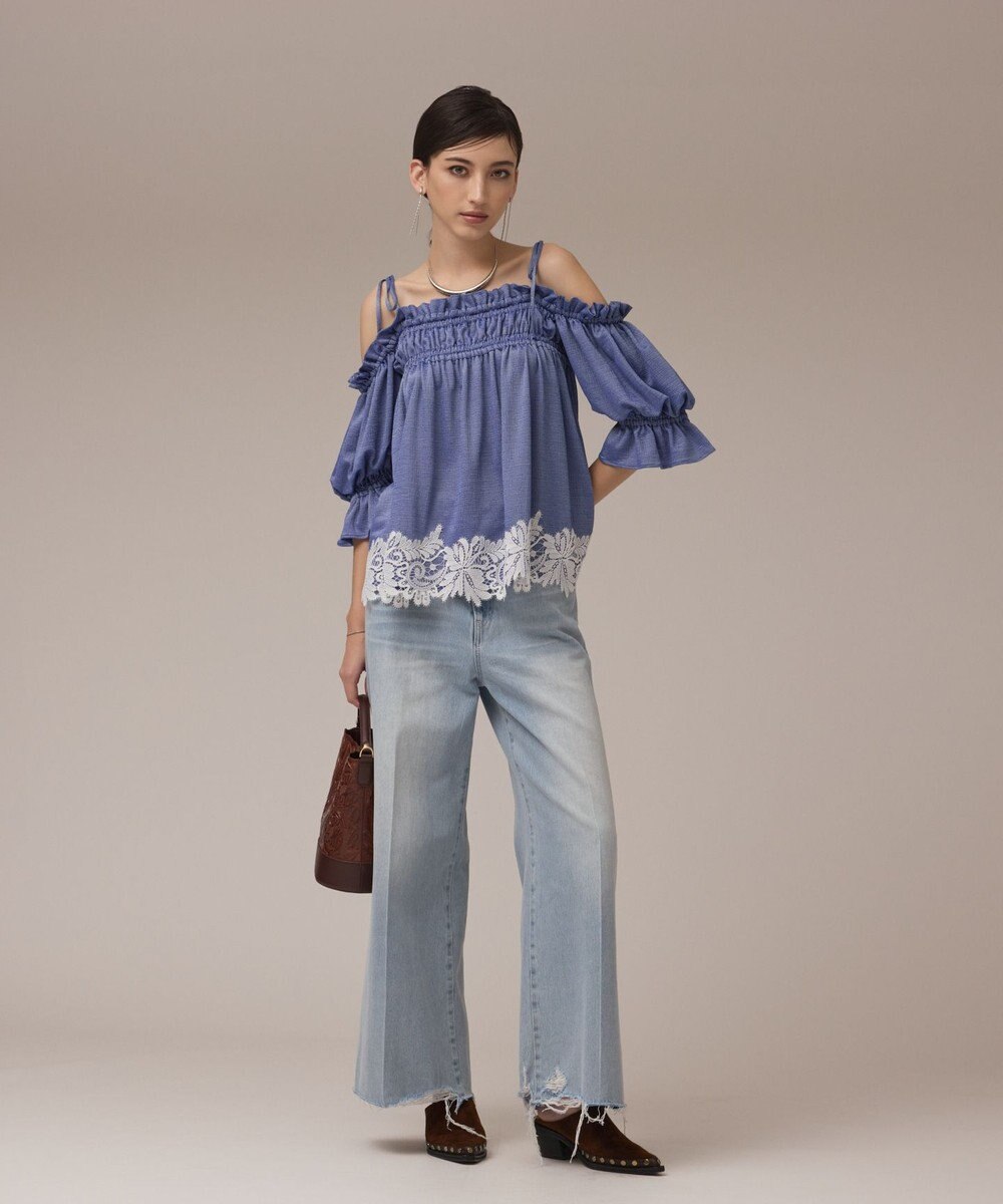 GRACE CONTINENTAL ギャザーフレアトップ 