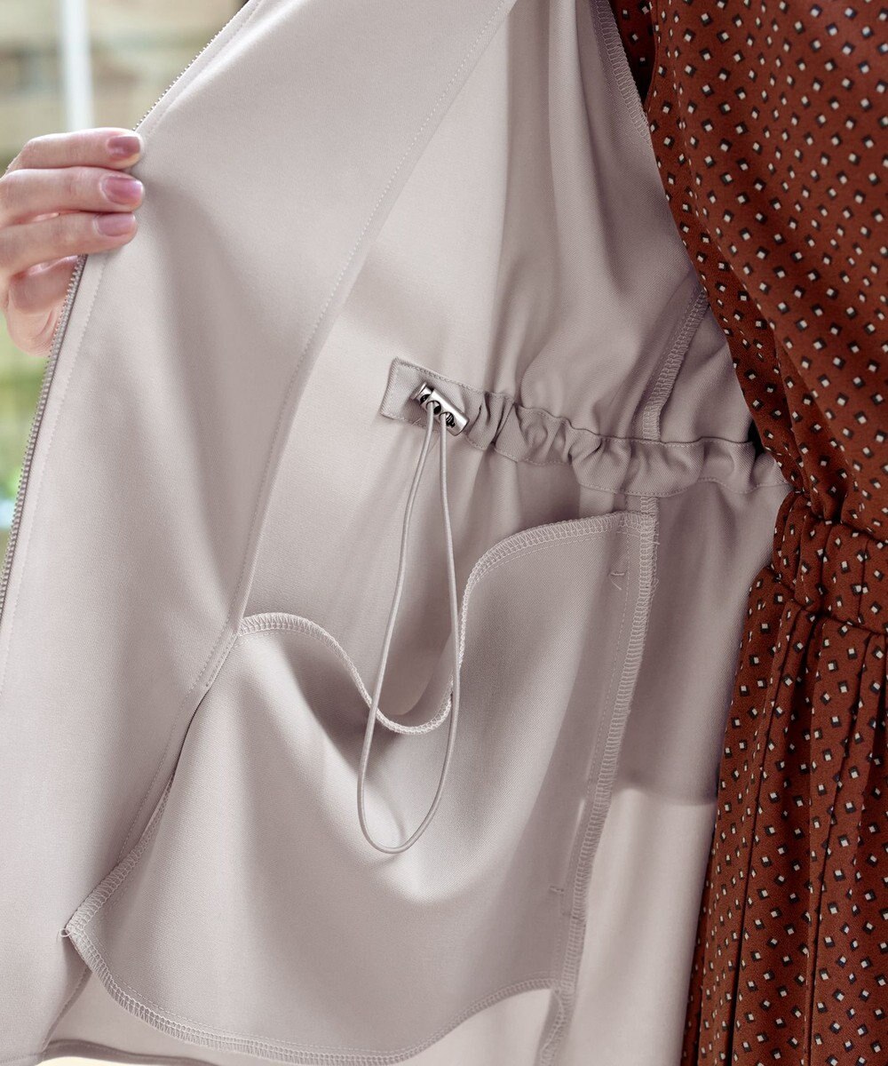 Tiaclasse 【洗える】バックドロストフリルブルゾン 