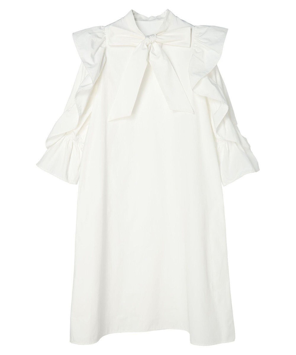 Maison de FLEUR ラッフルボウタイワンピース 