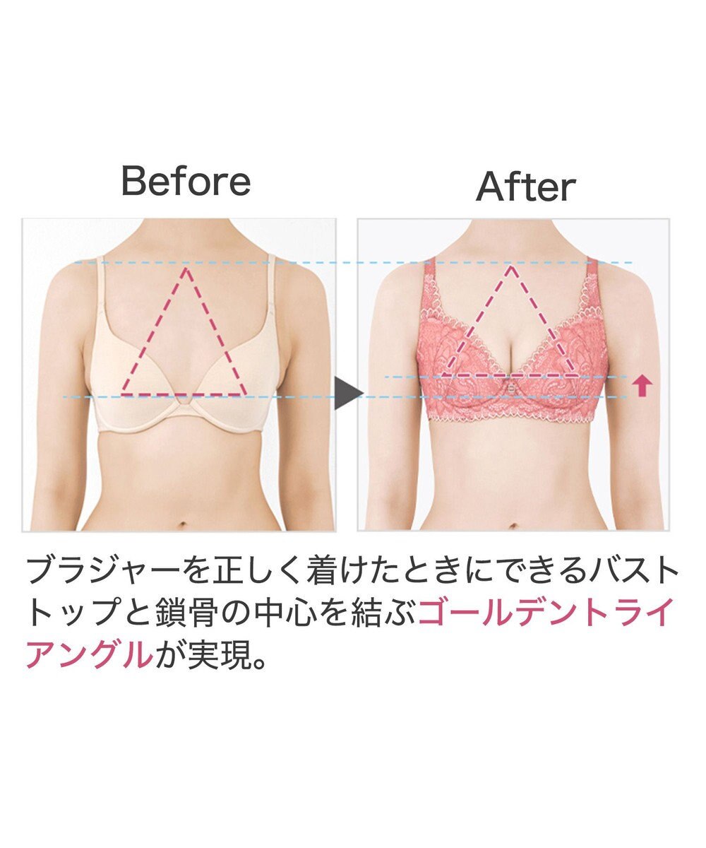 BRADELIS New York 【BRADELIS New York】ジャスミンステップ1ブラ23A2 幅広ワイヤーでしっかりお肉を集めて谷間を作る補整ブラ 