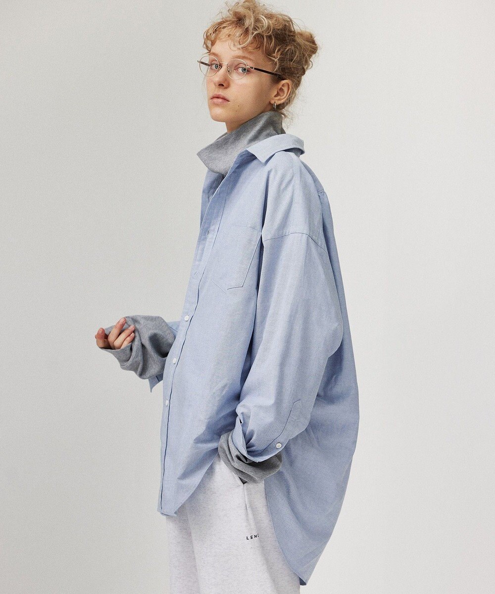 LENO OXFORD SHIRTS《UNISEX》オーバーサイズレギュラーカラーシャツ 
