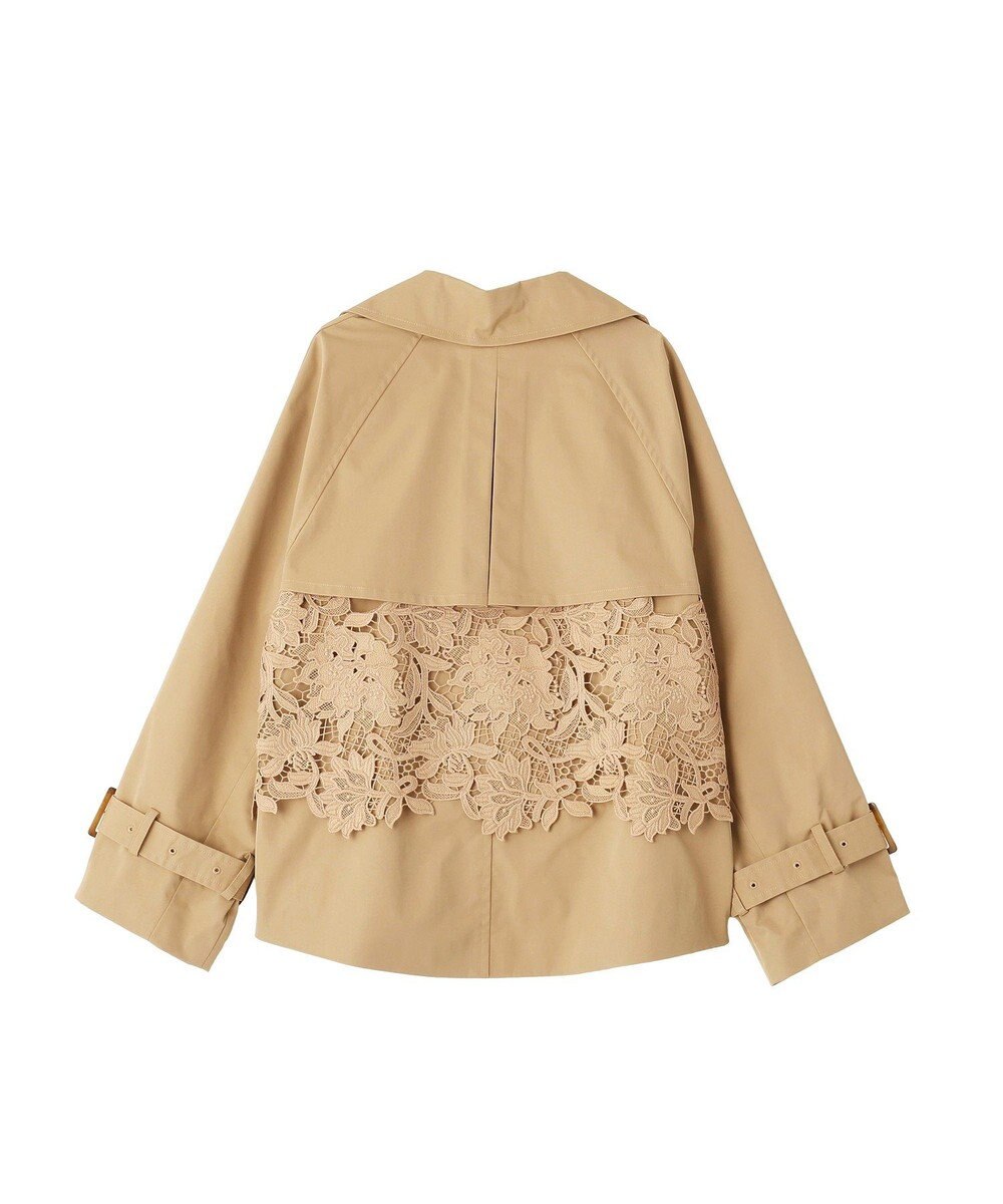 YECCA VECCA レースMIXショートトレンチコート 