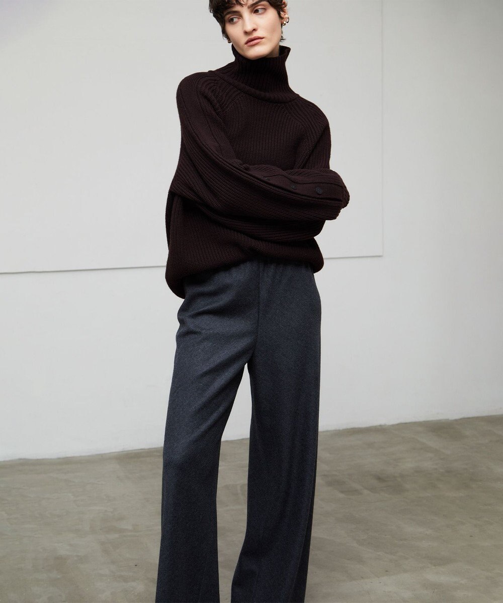 BEIGE， MONTAIGNE / ウエストゴムウールワイドパンツ 