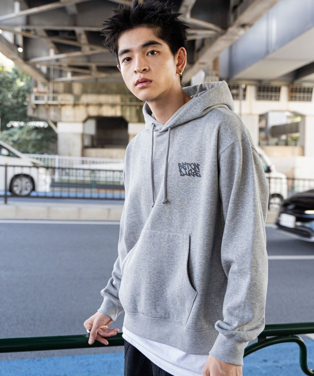 WEGO 【裏起毛/ユニセックス着用ITEM】リラックスフィットグラフィックパーカー 