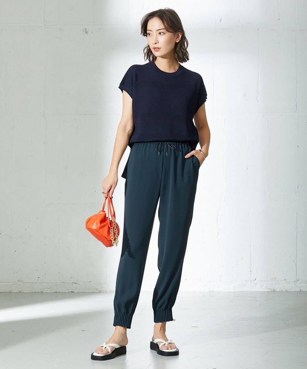 ICB 【WEB限定カラーあり・洗える】ライトダブルクロス ジョガーパンツ 