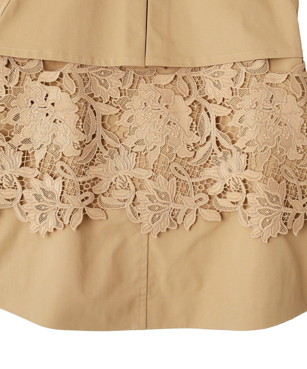 YECCA VECCA レースMIXショートトレンチコート 