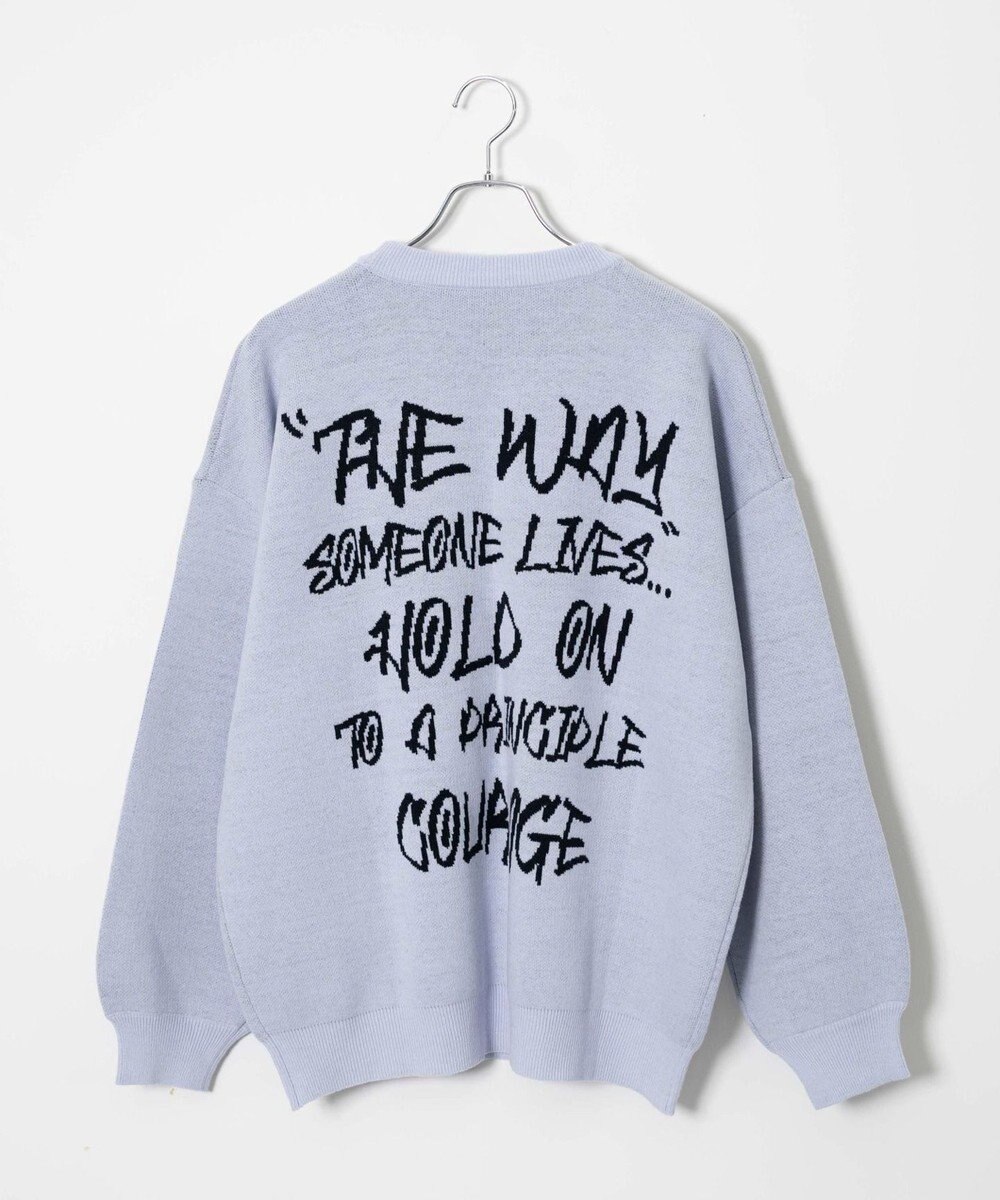 WEGO ハンドライティングジャガードニット 