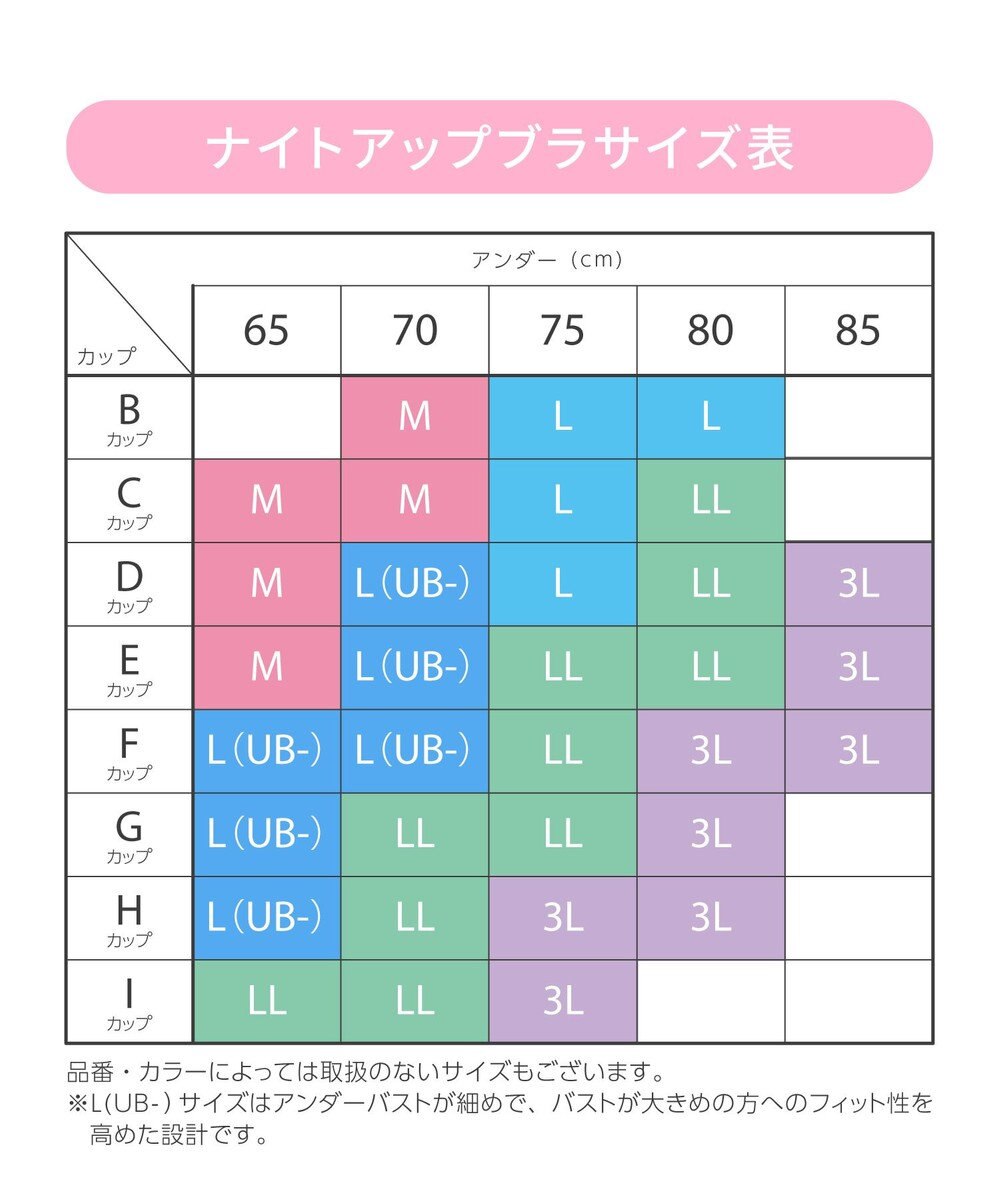 WACOAL 【ナイトアップブラ】 ノンワイヤー ナイトブラ 綿混 就寝時用 3Lまで対応 大きいサイズ レディース BXB168 /ワコール 