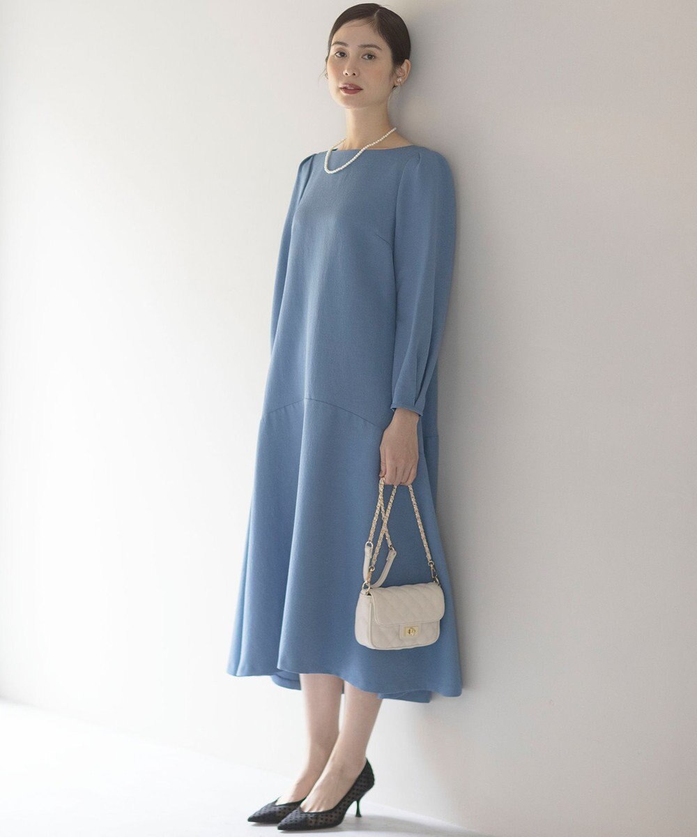 組曲 L ラメジャカード ボートネックワンピース 