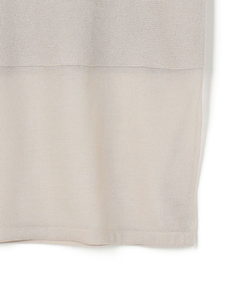 ICB L パネルパターンメッシュ ニットプルオーバー 