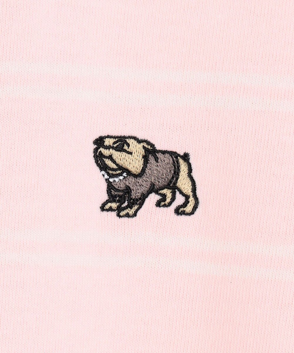 J.PRESS YORK STREET 【UNISEX】ブルドッグワンポイント ボーダー Tシャツ 