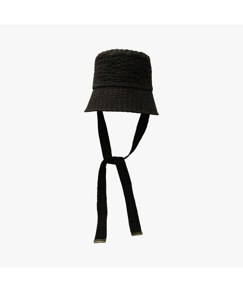 林八百吉商店 un chapeau　ひも付きチェックハット 