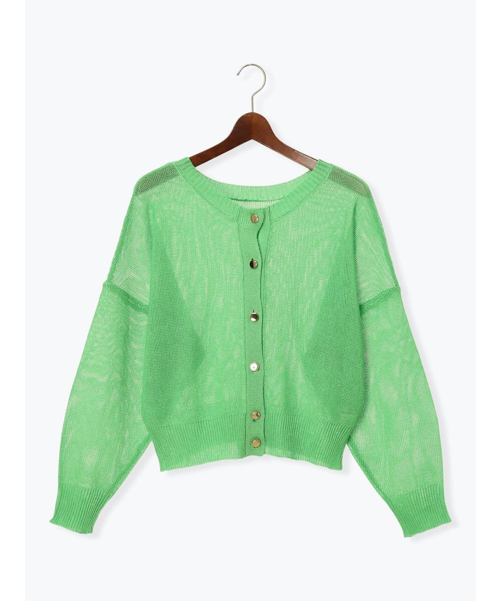 Te chichi 【WEB限定カラーあり】ペーパータッチヤーン2wayメッシュニット 