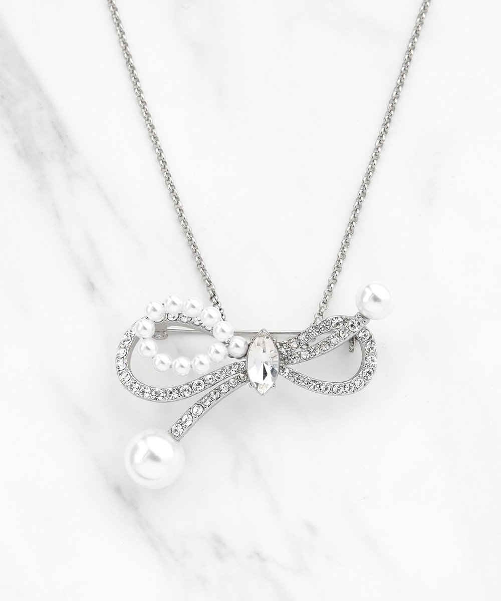 TOCCA 【八木アリサさん着用】SHAKE RIBBON 2WAY BROOCH NECKLACE ブローチネックレス 