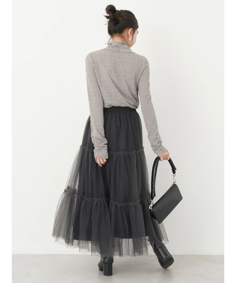 earth music&ecology 起毛レースハイネックインナー 