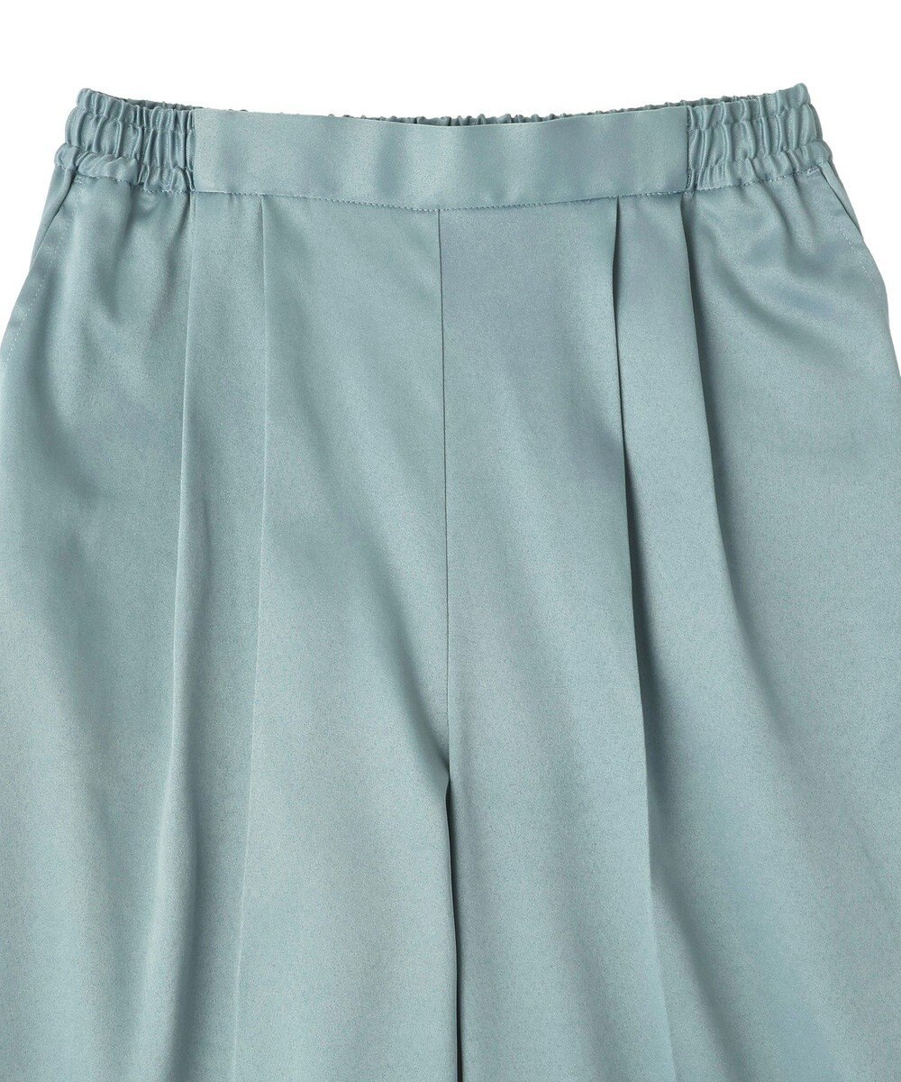 YECCA VECCA 裏起毛サテンリラックスパンツ 