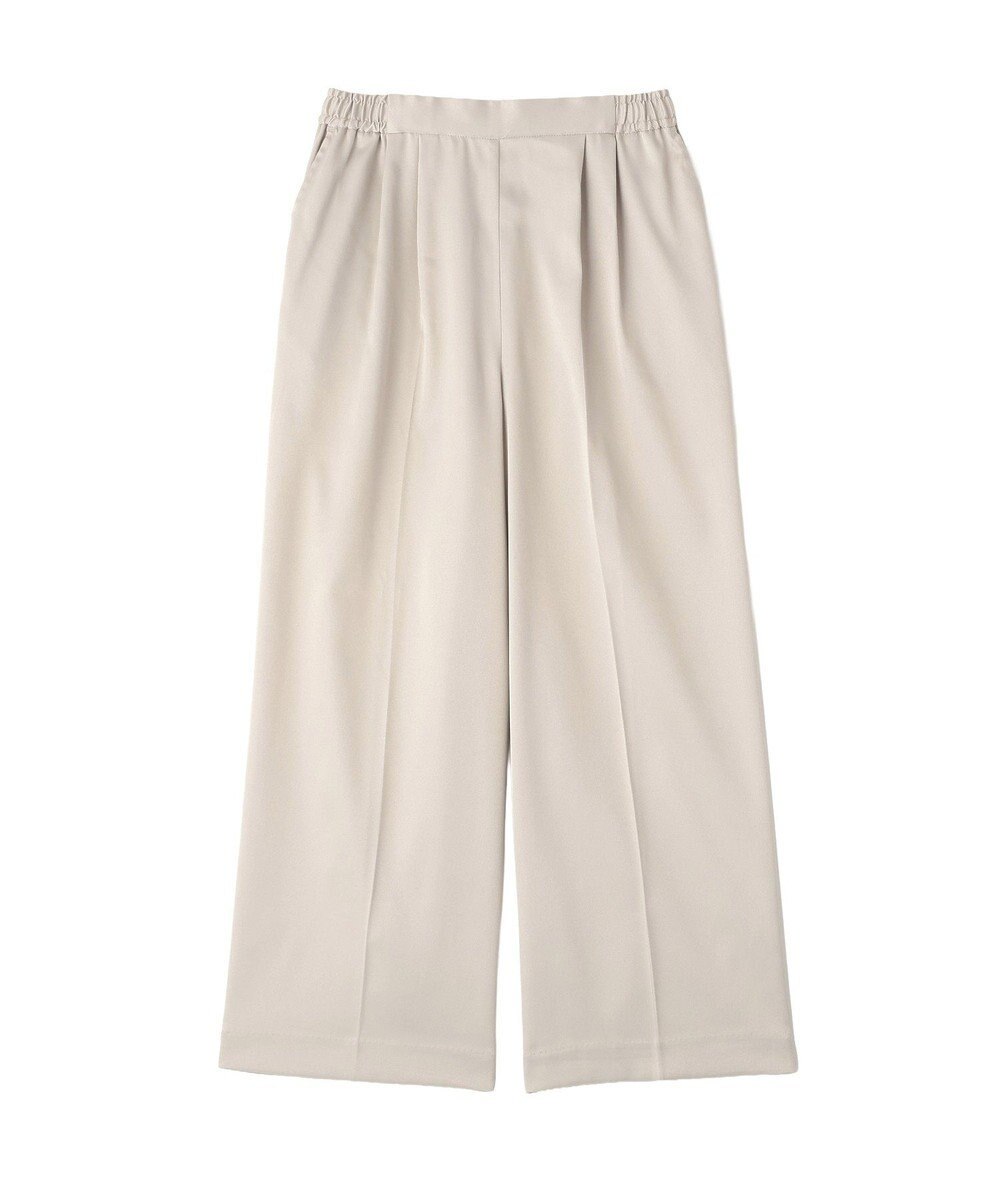 YECCA VECCA 裏起毛サテンリラックスパンツ 