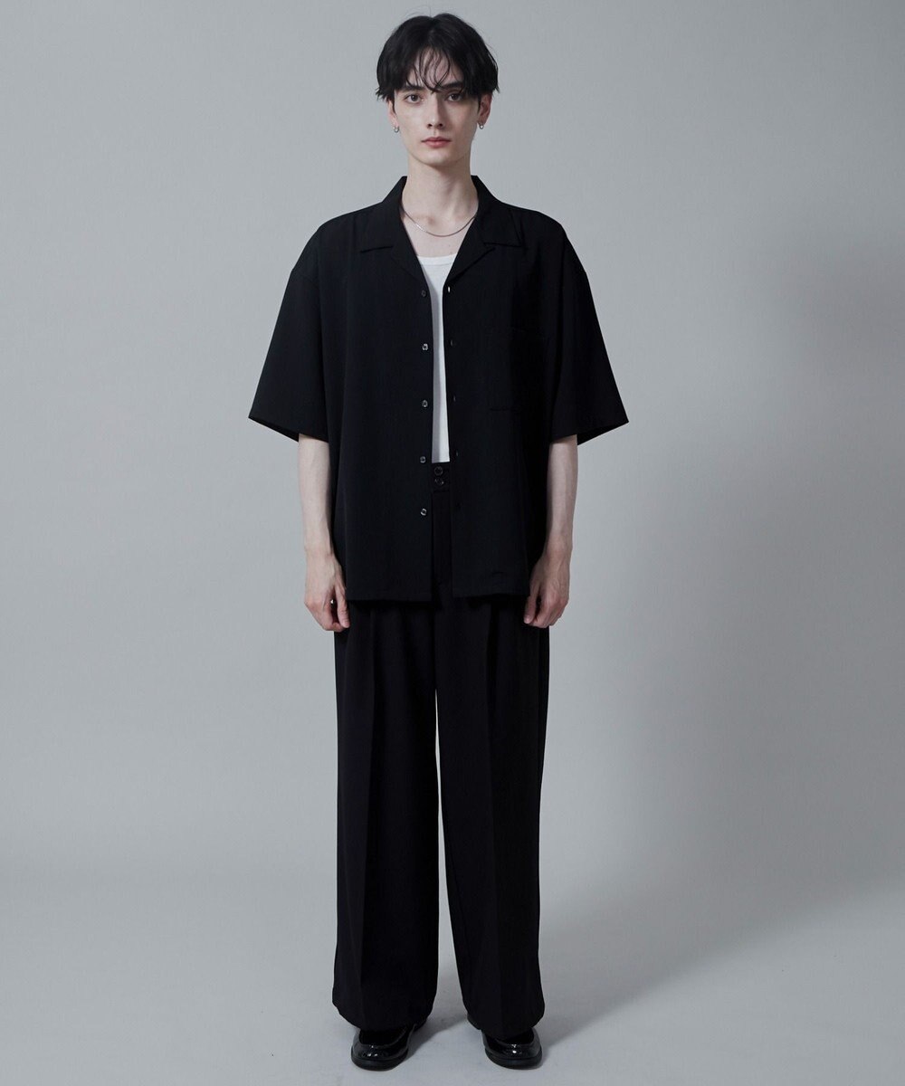 WEGO 【速乾/シワになりにくい】ドライポリオープンカラーシャツ(S) 