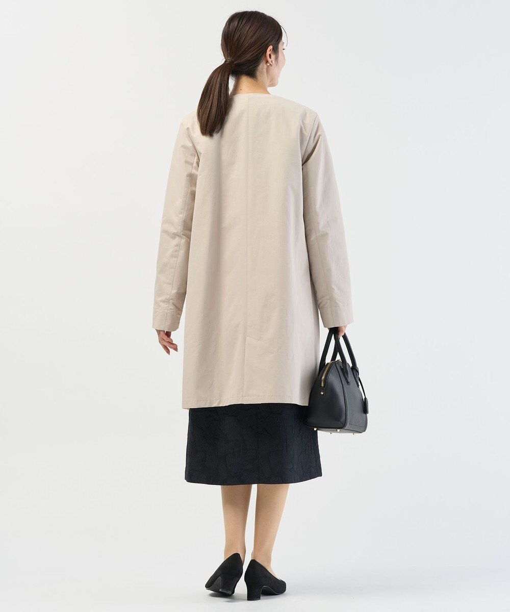 J.PRESS LADIES S 【2way】VINAジェットオックス ノーカラー コート 