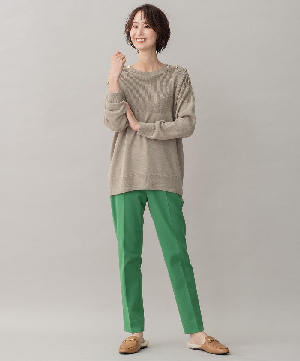 自由区 【洗える】ウールミックス フレンチマリン風ニット 