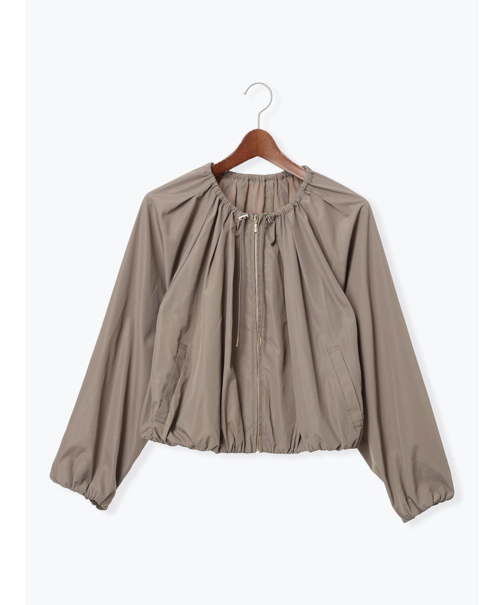 Te chichi ノーカラーギャザージップブルゾン 