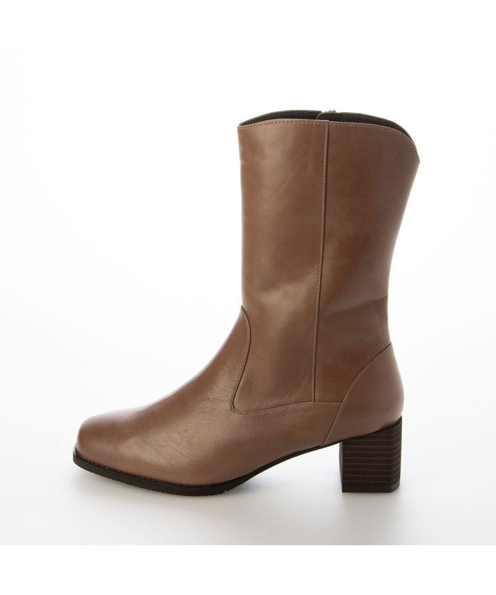 ing <ing>チャンキーヒールショートブーツ 