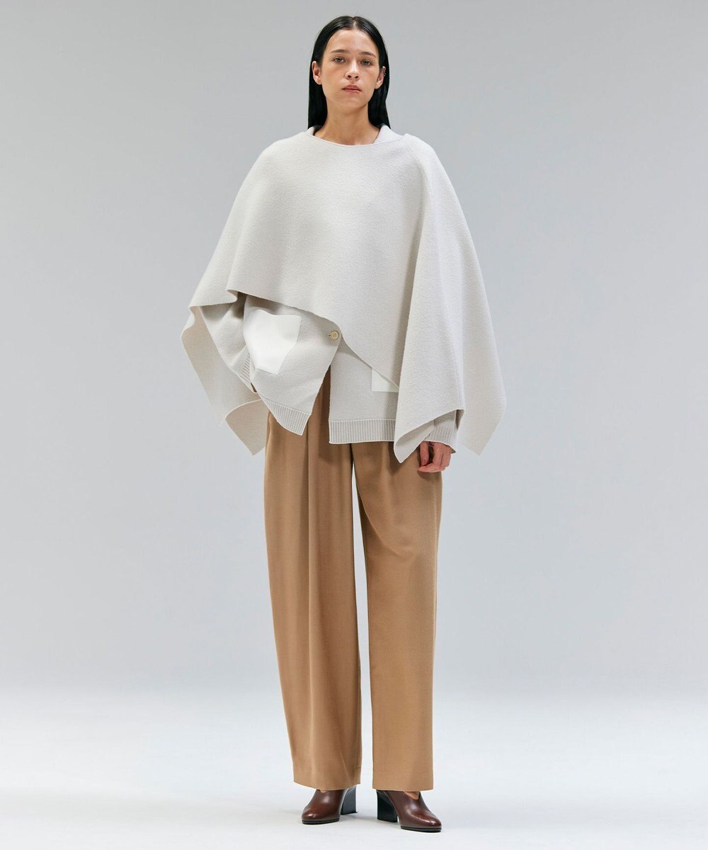 BEIGE， CHICORA / プルオーバーウールニットケープ 