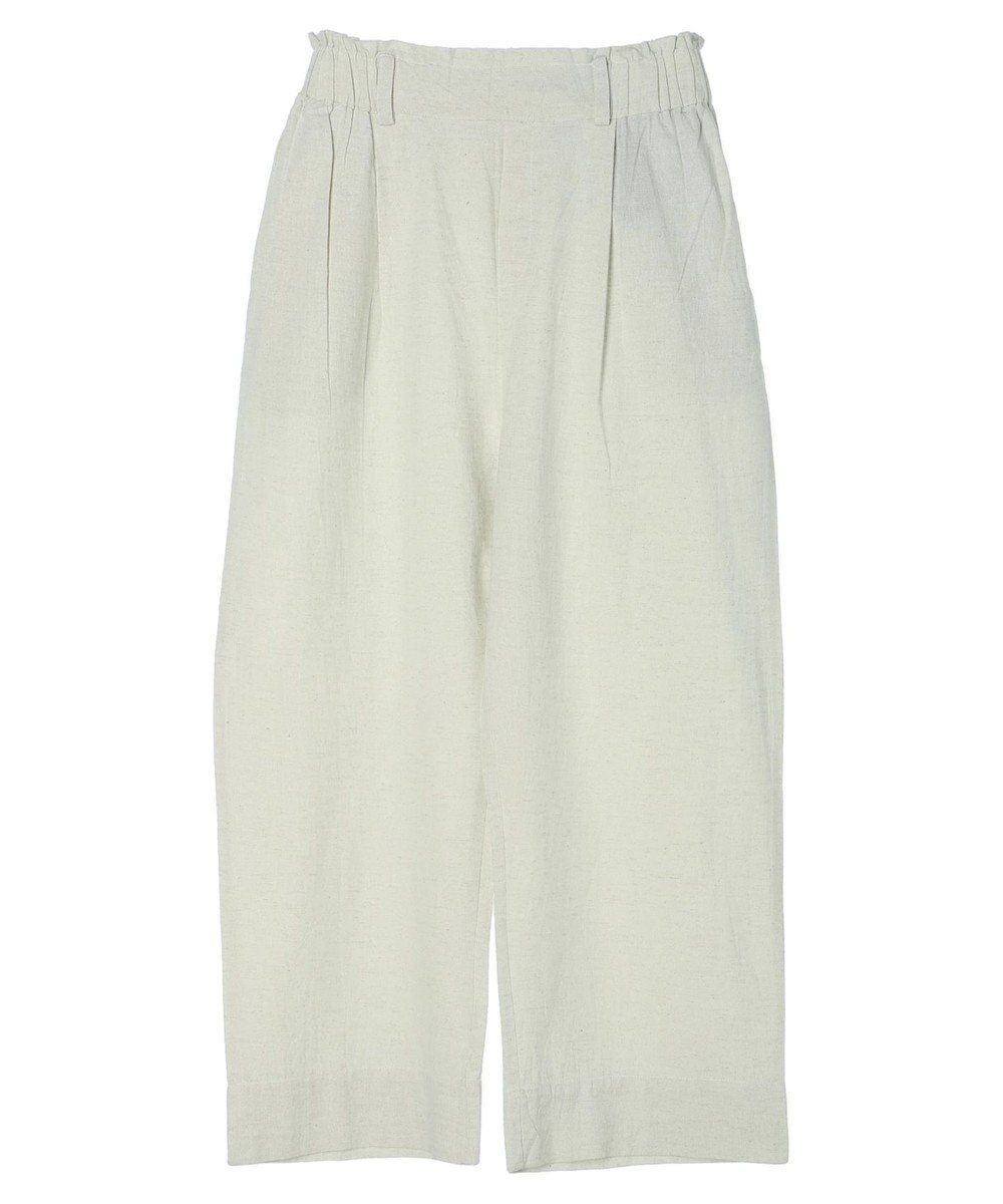 Green Parks インド 綿麻フロントタックパンツ 