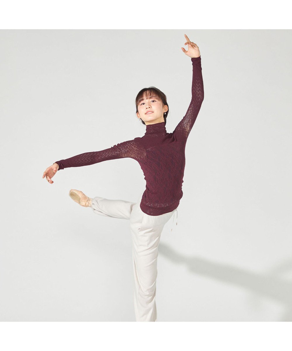 Chacott 【ノーソーイングニット】リバーシブルハイネックトップ 