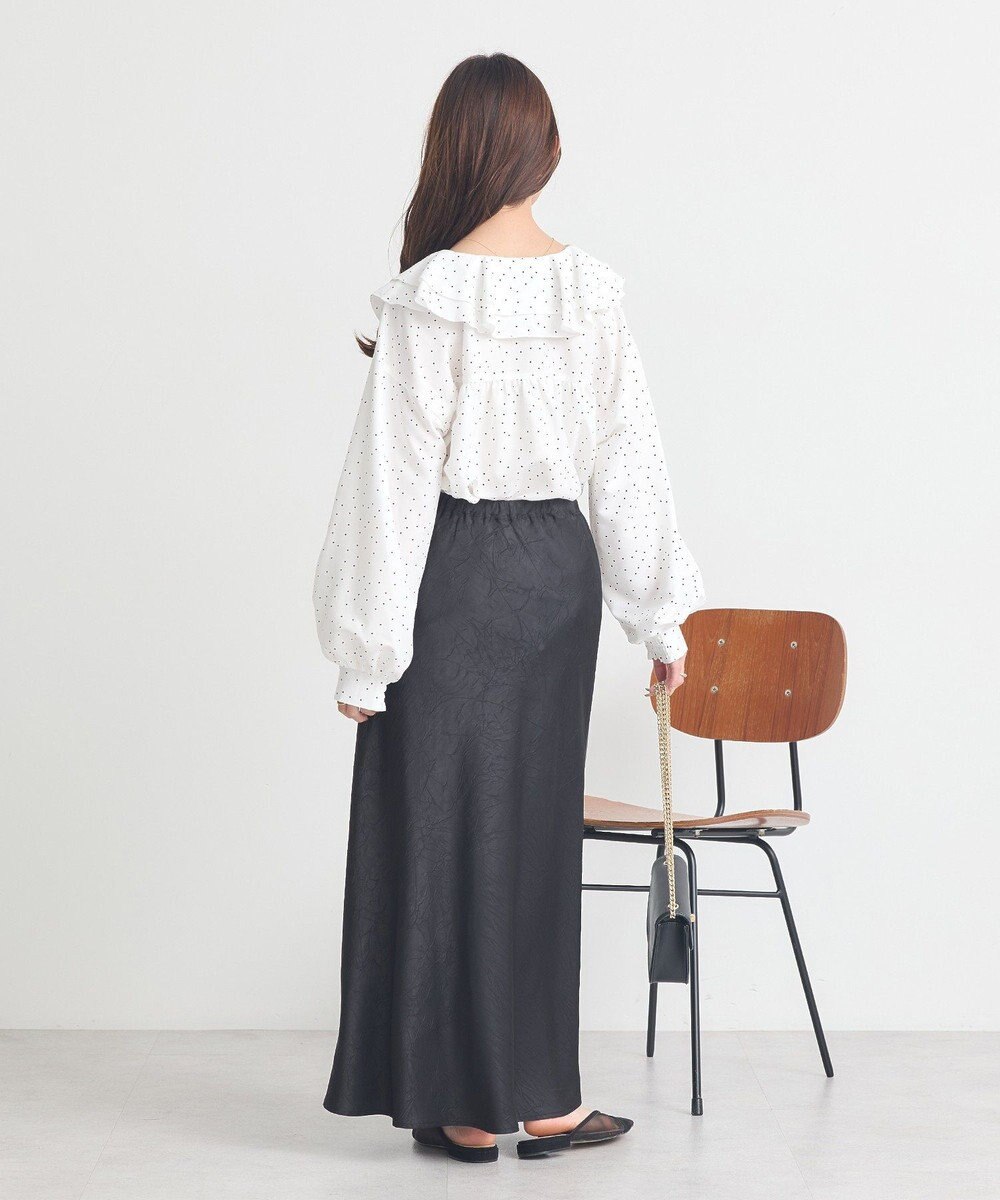 earth music&ecology ラッフルカラーブラウス 