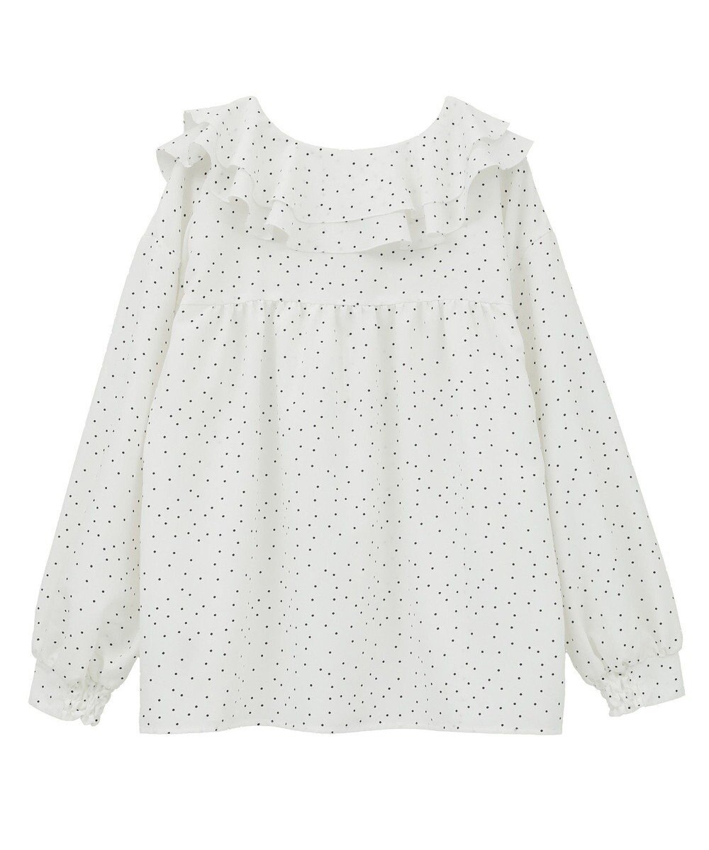 earth music&ecology ラッフルカラーブラウス 