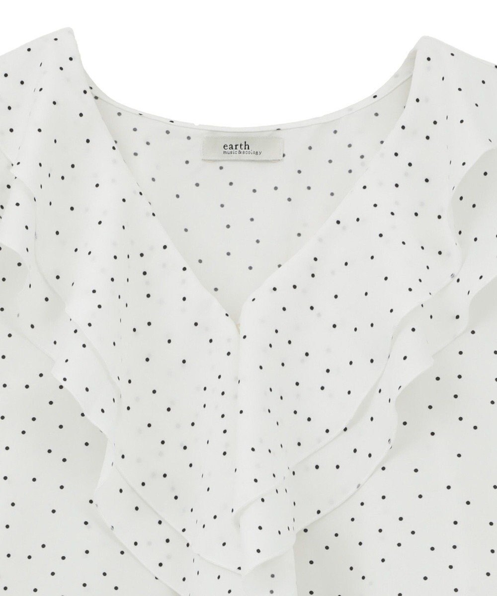 earth music&ecology ラッフルカラーブラウス 