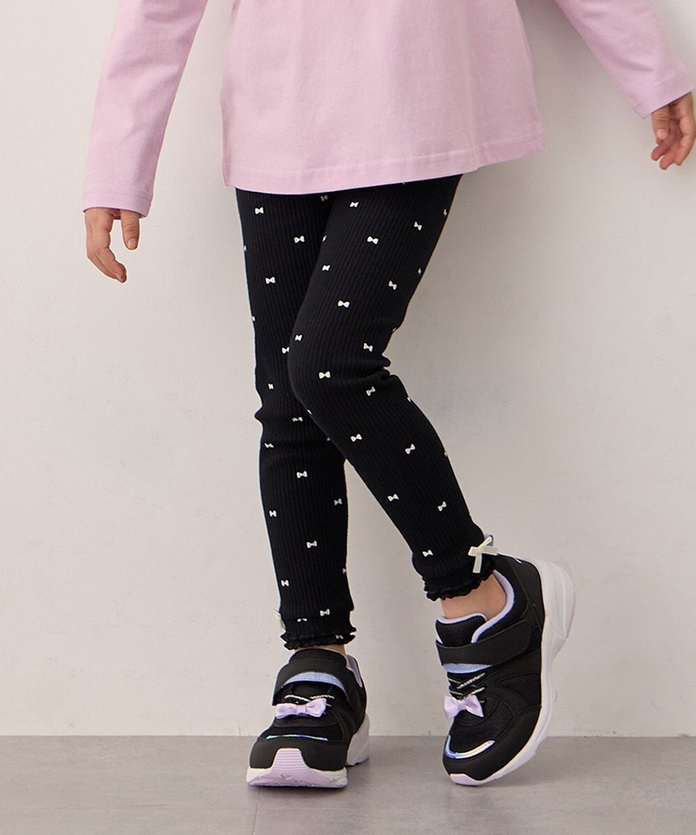 ANY KIDS 総柄テレコ レギンス 