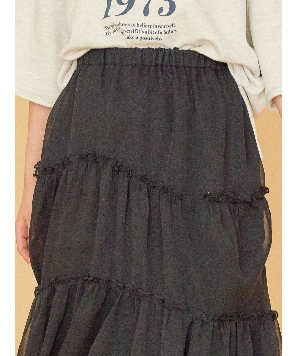AMERICAN HOLIC 丈違いティアードフリルギャザースカート 