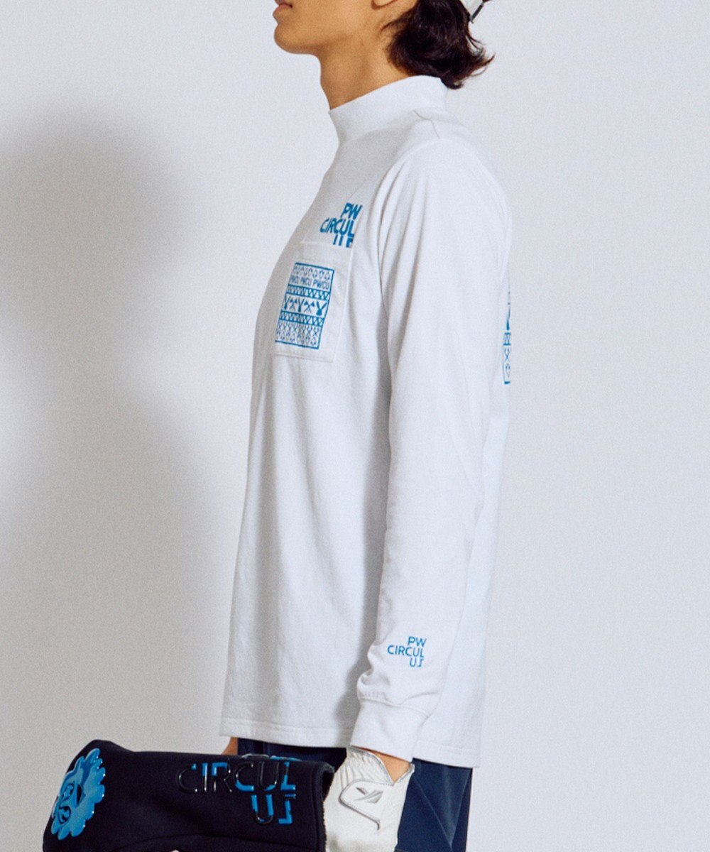 PW CIRCULUS 【吸水速乾 / UV遮蔽率99.5% UVカット / ストレッチ】【MEN】DELFT ロングスリーブモックT ゴルフ 