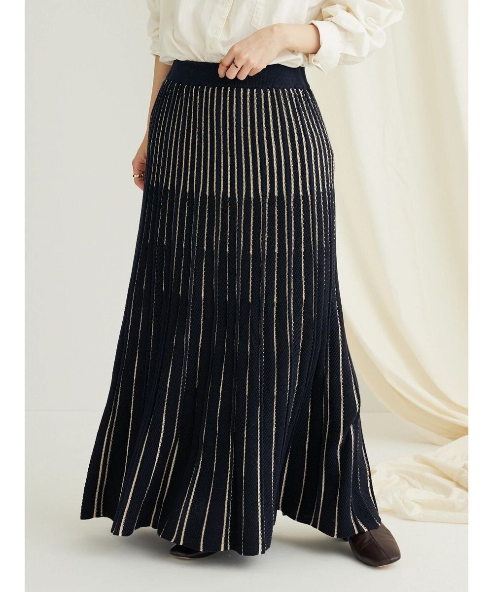 CRAFT STANDARD BOUTIQUE 配色ストライプニットスカート 