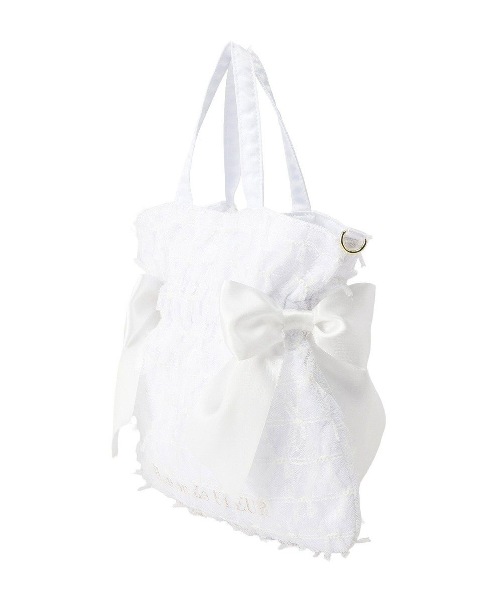 Maison de FLEUR レースダブルリボン２Ｗａｙトートバッグ 